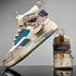 Men's Shoes Popcorn Soft Sole Comfortable High Top Flat Small White